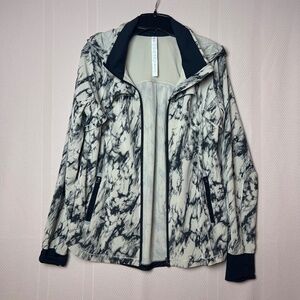 LULULEMON Bring Back The Track Jacket Hoodie Tie Dye Marble size 10